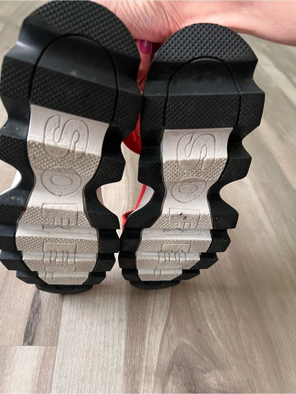 Sorel Red and Black Kinetic Impact Sandals - Picture 6 of 7